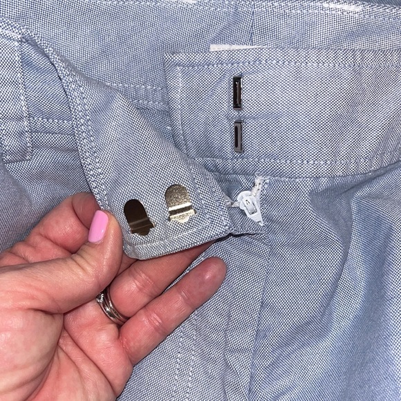 Liz Claiborne Audra size 14 chambray stretchy cuffed capris - Picture 9 of 11